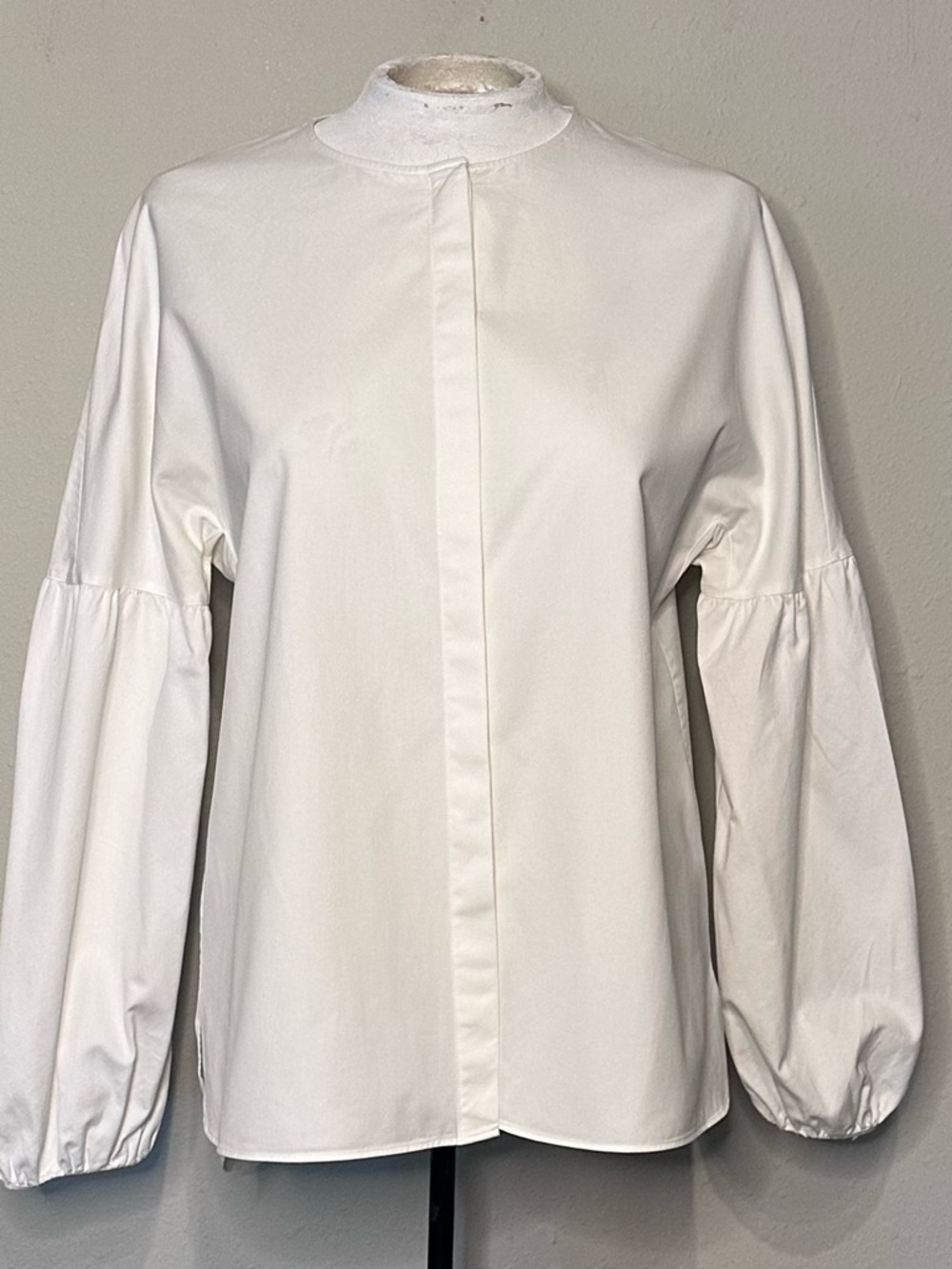 Mossimo Dutti | cotton button up puff/lantern sleeve shirt